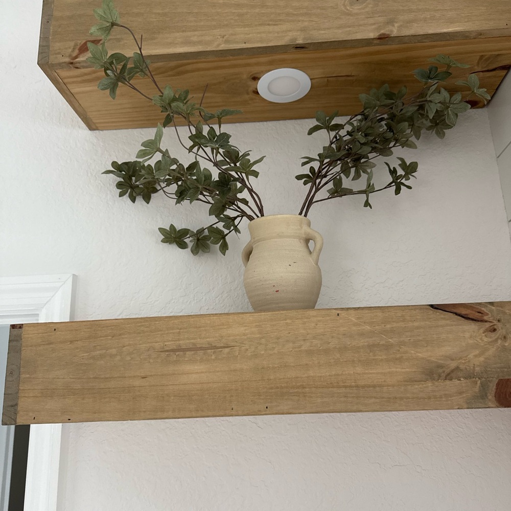Rustic Cream Vase with Greenery